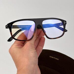 Tom Ford FT5901-B-N Eyeglasses – Black Havana Blue Light Blocking | Model 056